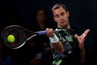 Laslo Djere at the 2023 Paris Masters.